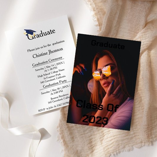 Moderne Zeremonie für Abschluss mit Skripten 2023 Ankündigung