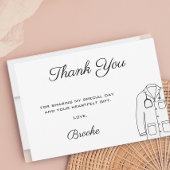 Moderne Zeremonie in Weiß danke