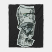 Moderne zerknitterte 100-Dollar-Schein-Gestaltung Fleecedecke (Vorderseite)