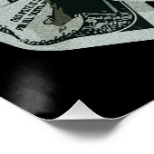 Moderne zerknitterte 100-Dollar-Schein-Gestaltung Poster (Ecke)