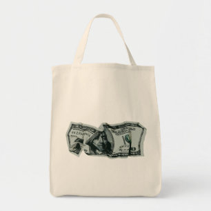 Moderne zerknitterte 100-Dollar-Schein-Gestaltung Tragetasche