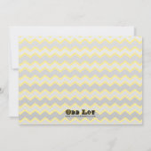 Moderne Zickzack Baby-Tier-Baby-Duschen-Einladung Einladung (Rückseite)