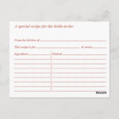 Moderne Zickzack Brautparty-Rezeptionskarten Postkarte (Rückseite)