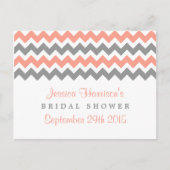 Moderne Zickzack Brautparty-Rezeptionskarten Postkarte (Vorderseite)