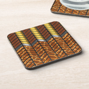 Moderne Zickzack-Chevron-Giraffen-Tierdruck Getränkeuntersetzer