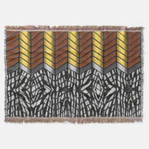 Moderne Zickzack-Chevron-Zebra-Tierdruck Decke