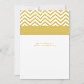 Moderne Zickzack Einladungen für Hochzeiten in Wei (Rückseite)