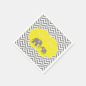 Moderne, Zickzack-gelb-graue Babydusche Serviette (Ecke)