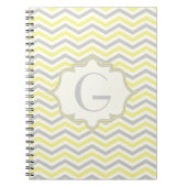 Moderne Zickzack, gelbe, graue und elfenbeinfarben Notizblock (Vorderseite)