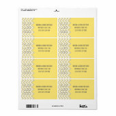 Moderne Zickzack, graue, gelbe Hochzeit (Vorne)