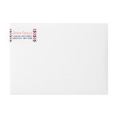 Moderne Zickzack Hochzeitskollektion Navy & Coral (Vorderseite)