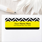 Moderne Zickzack Schwarz/Gelb-Adressbezeichnungen (Insitu)