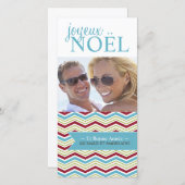 Moderne Zickzack WeihnachtsFoto-Karte Feiertagskarte (Vorne/Hinten)