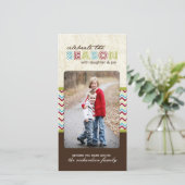 Moderne Zickzack Weihnachtsfotokarten (4x8) Feiertagskarte (Stehend Vorderseite)