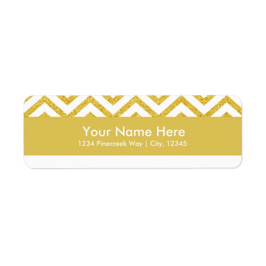 Moderne Zickzack Weiß-u. Goldelegante (Vorne)