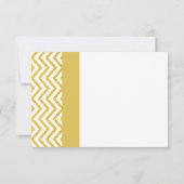 Moderne Zickzack White & Gold Tischnummer Card (Rückseite)