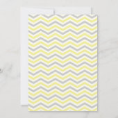 Moderne Zickzack Zackenzackhochzeit Einladung (Rückseite)