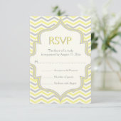 Moderne Zickzack Zackenzackhochzeit RSVP (Stehend Vorderseite)