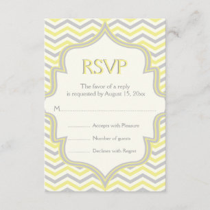 Moderne Zickzack Zackenzackhochzeit RSVP Karte
