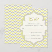 Moderne Zickzack Zackenzackhochzeit RSVP Karte (Vorne/Hinten)