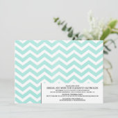 Moderne Zickzack Zigzag Bridal Dusche Einladungen (Stehend Vorderseite)