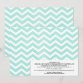 Moderne Zickzack Zigzag Bridal Dusche Einladungen (Vorne/Hinten)