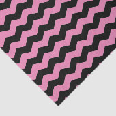 Moderne Zickzack Zigzag Schwarz/Rosa Muster Seidenpapier (Ausschnitt)