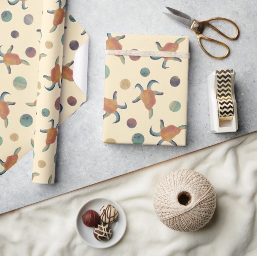 Moderne Ziegenbilder und Polka-Punkte Geschenkpapier (Kunsthandwerk)
