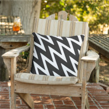 Moderne Zig Zag Schwarz-Weiß-Gartendekoration