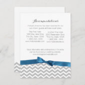 Moderne Zigzag-Muster und Bow-Informationskarte Begleitkarte (Vorne/Hinten)