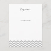 Moderne Zigzag-Muster und Bow-Informationskarte Begleitkarte (Rückseite)