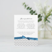 Moderne Zigzag-Muster und Bow-Informationskarte Begleitkarte (Stehend Vorderseite)