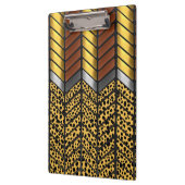 Moderne Zigzag Zickzack Cheetah Animal Print Klemmbrett (Links)