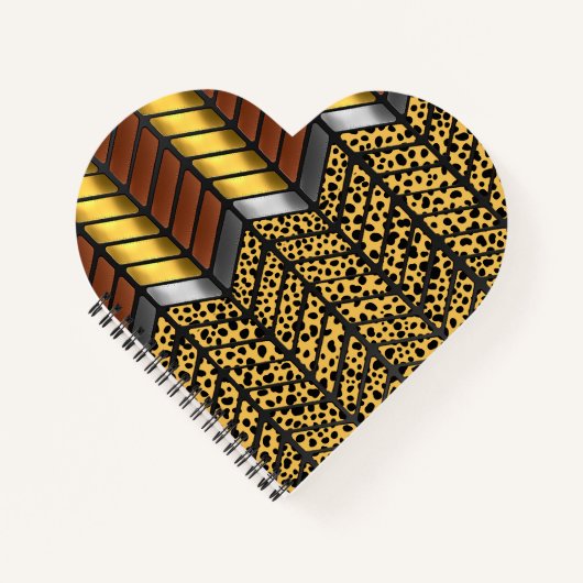 Moderne Zigzag Zickzack Cheetah Animal Print Notizblock (Vorderseite)