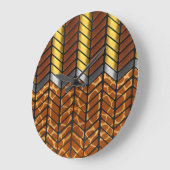 Moderne Zigzag Zickzack Giraffe Große Wanduhr (Winkel)