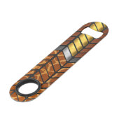 Moderne Zigzag Zickzack Giraffe Speed Flaschenöffner (Rückseite Schrägansicht)