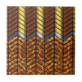 Moderne Zigzag Zickzack Giraffe Tierausdruck Fliese (Vorderseite)