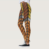 Moderne Zigzag Zickzack Giraffe Tierausdruck Leggings (Links)