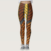 Moderne Zigzag Zickzack Giraffe Tierausdruck Leggings (Vorderseite)