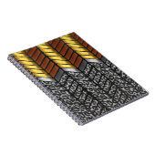 Moderne Zigzag Zickzack Snow Leopard Tierdruckerei Notizblock (Rechte Seite)