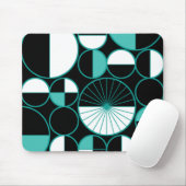 Moderne Zirkel Mitte des Jahrhunderts Halbdunkel T Mousepad (Mit Mouse)