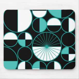 Moderne Zirkel Mitte des Jahrhunderts Halbdunkel T Mousepad