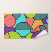 Moderne Zirkelkollage Mitte des Jahrhunderts Badhandtuch Set (Handtuch)