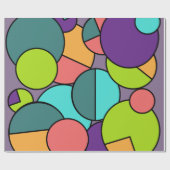 Moderne Zirkelkollage Mitte des Jahrhunderts Geschenkpapier (Flach)