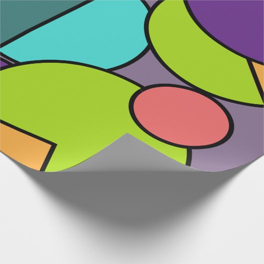 Moderne Zirkelkollage Mitte des Jahrhunderts Geschenkpapier (Ecke)