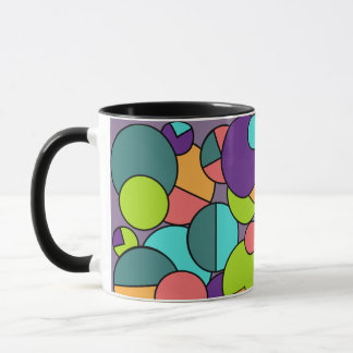 Moderne Zirkelkollage Mitte des Jahrhunderts Tasse
