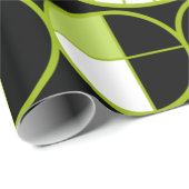 Moderne Zirkeln Mitte des Jahrhunderts halfen schw Geschenkpapier (Rolleneckpunkt)