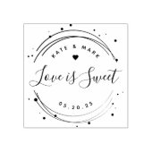 Moderne zirkuläre Liebe ist süße Gastgeschenk Hoch Gummistempel (Prägung)