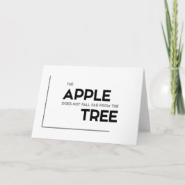 MODERNE Zitate: Apfel fällt nicht weit, Baum Karte