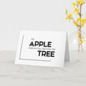 MODERNE Zitate: Apfel fällt nicht weit, Baum Karte (Gelbe Blume)